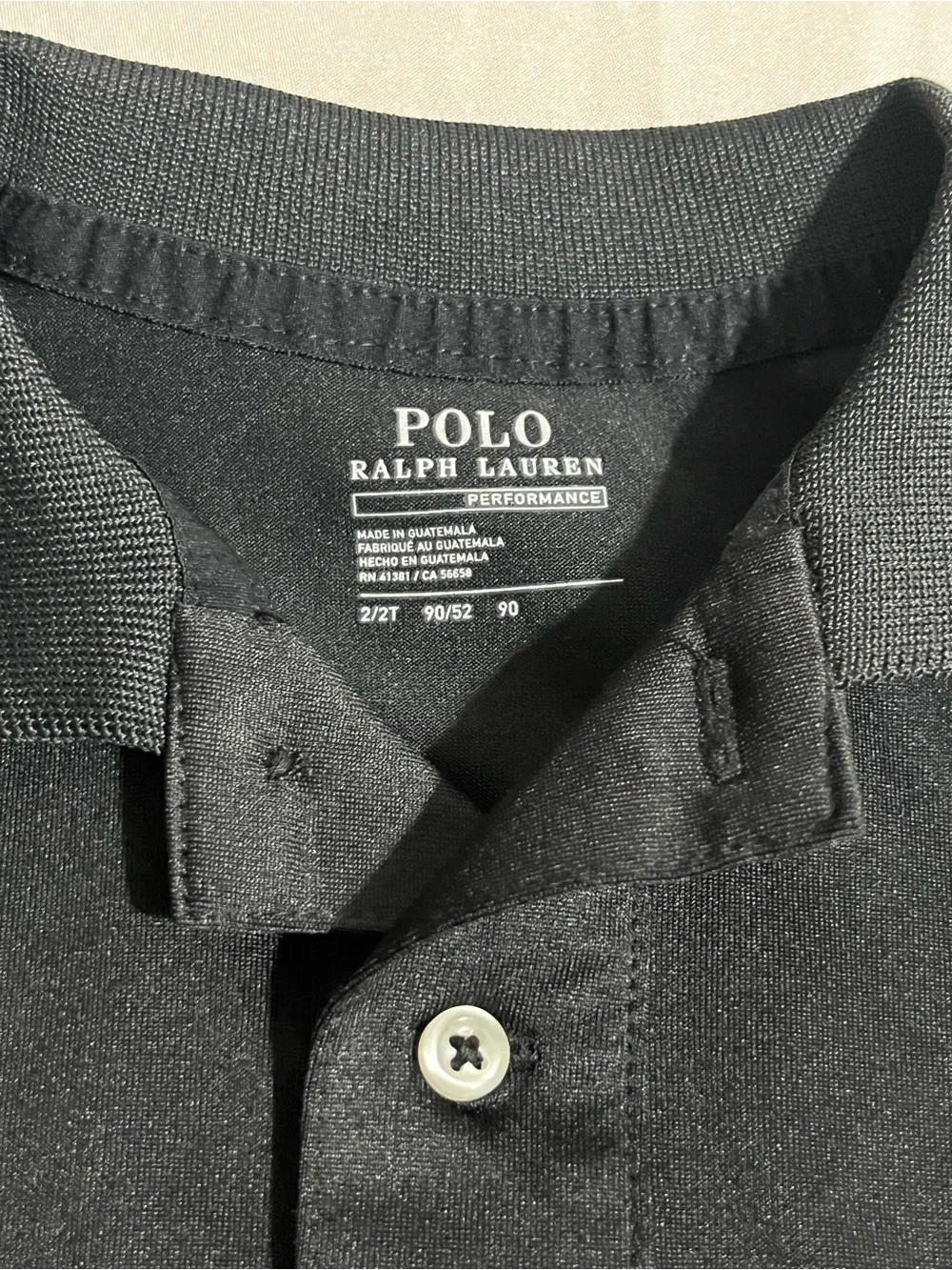 Polo Ralph Lauren Kids Black Performance Polo with White Pony Boys Size 2/2T NWT